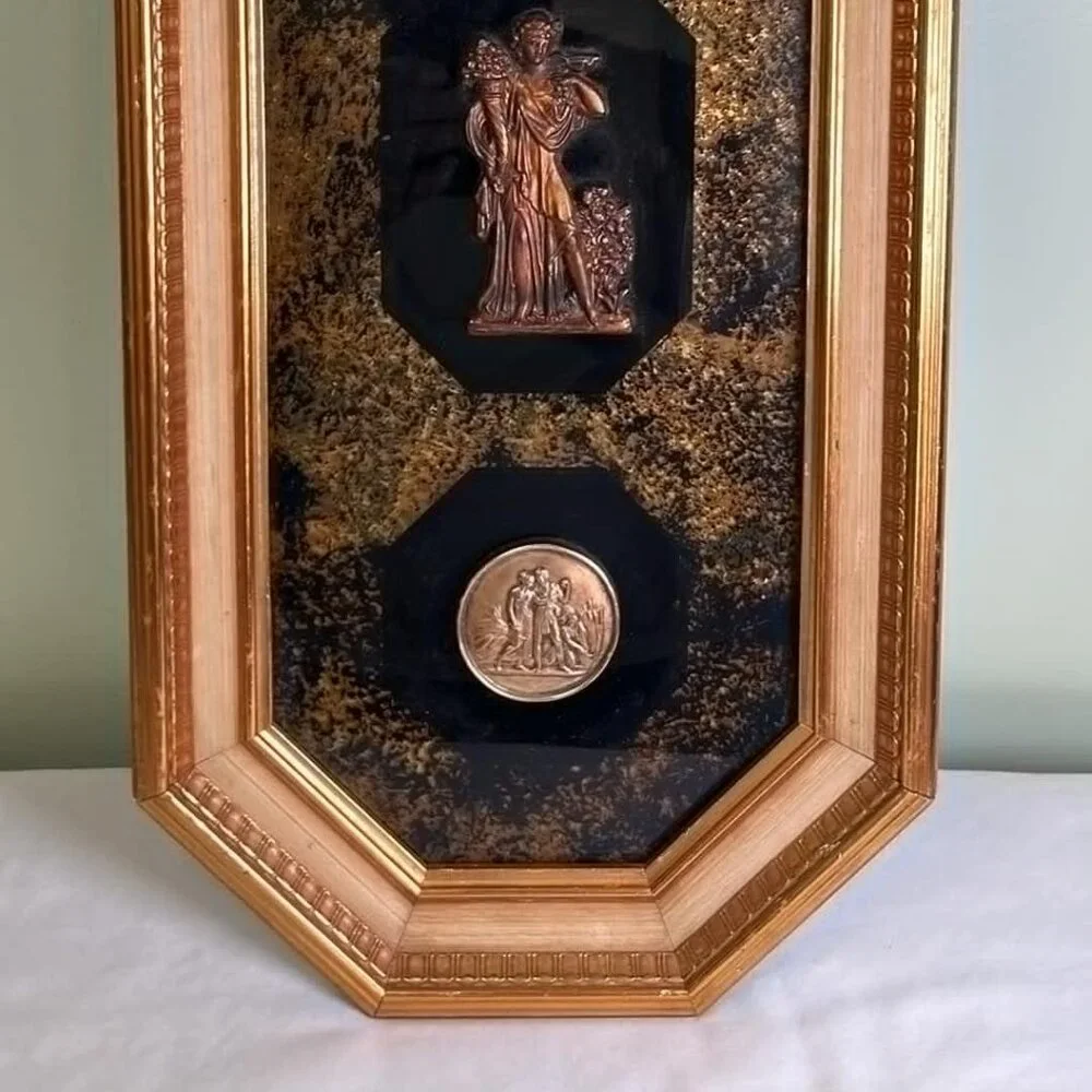 MCM Wall Decor Neoclassical Black & Gold by Turner Mfg. Hollywood Regency‎